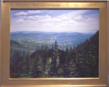 Painting titled "Mt Mansfield View" by Candy Barr, Original Artwork, Oil