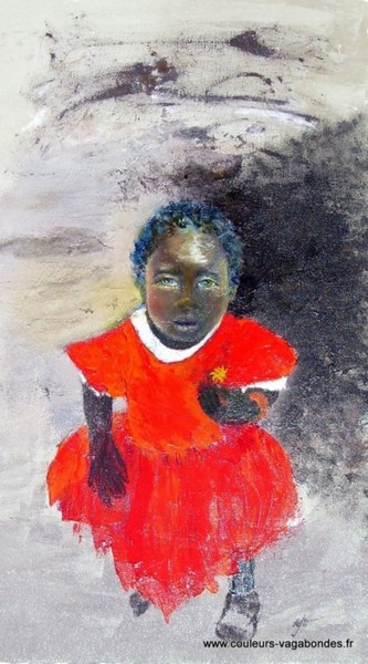 Peinture intitulée "petite Lisa" par Nonna, Œuvre d'art originale