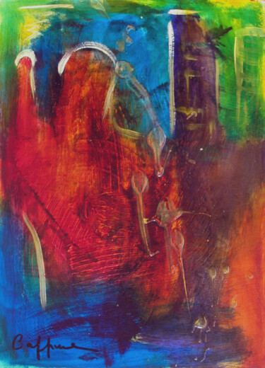 Картина под названием "11 Septembre NY - S…" - Cappone, Подлинное произведение искусства, Масло