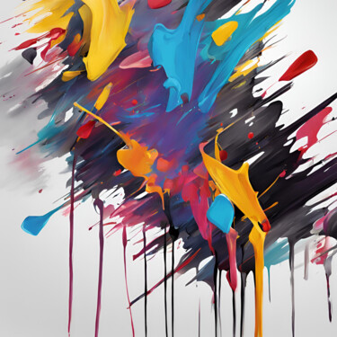 Цифровое искусство под названием "Abstract paint" - Caprice, Подлинное произведение искусства, Изображение, сгенерированное…