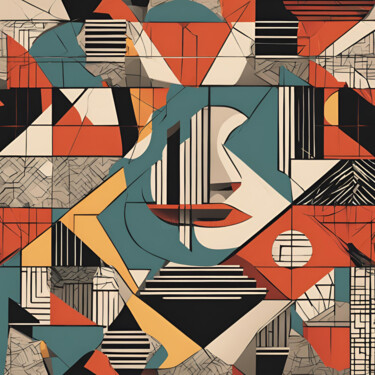 Arts numériques intitulée "Cubisme coloré" par Caprice, Œuvre d'art originale, Image générée par l'IA