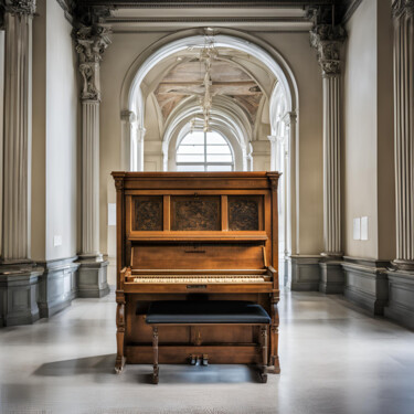 Arts numériques intitulée "Piano détente" par Caprice, Œuvre d'art originale, Image générée par l'IA