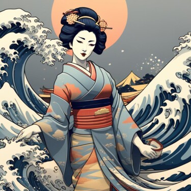 Digital Arts titled "geisha draw wonderf…" by Caprice, Original Artwork, AI generated image