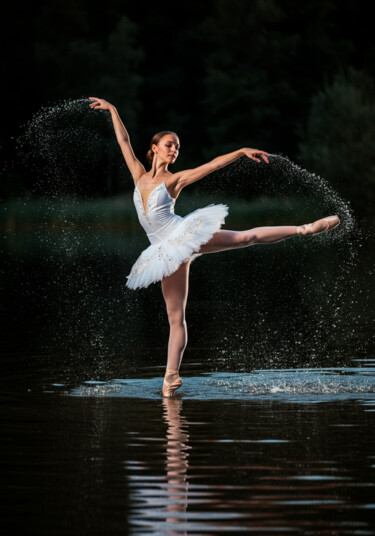 Arte digitale intitolato "ballerina lake danse" da Caprice, Opera d'arte originale, Immagine generata dall'IA