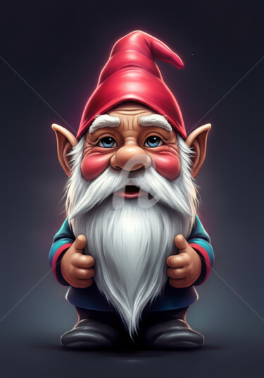 Digital Arts titled "a fantasy gnome" by Caprice, Original Artwork, AI generated image