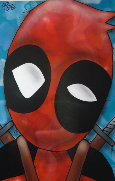 Картина под названием "Deadpool Street" - Captain Niglo, Подлинное произведение искусства, Рисунок распылителем краски