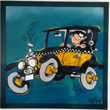 Peinture intitulée "Gaston in the road" par Captain Niglo, Œuvre d'art originale, Acrylique