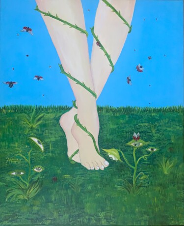 「Jardin voyeur」というタイトルの絵画 Cara Keyaによって, オリジナルのアートワーク, アクリル
