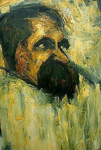 Pintura titulada "Friedrich Nietzsche" por Enrique Carceller Alcón, Obra de arte original, Oleo