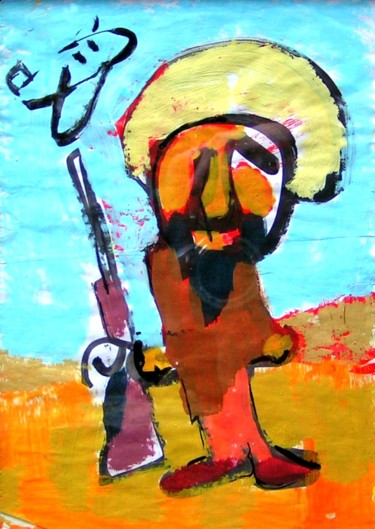Pittura intitolato "bill-il-terrorista.…" da Andrea Cardia, Opera d'arte originale