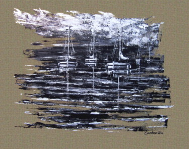 Pittura intitolato "ESCALE AUX EMBIEZ" da Cardoso Manu, Opera d'arte originale, Acrilico Montato su Telaio per barella in le…