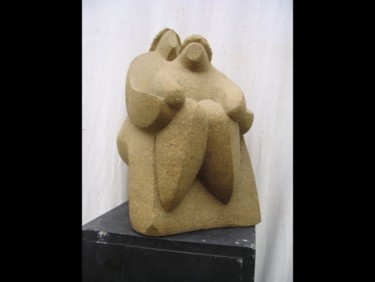 Sculpture intitulée "Maternité" par Stephane Carel, Œuvre d'art originale, Pierre
