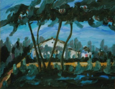 Painting titled "caldari-paesaggio.j…" by Carilu', Original Artwork, Oil