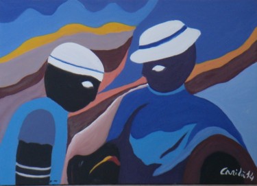 Painting titled "CEPPI d'africa" by Carilu', Original Artwork, Oil