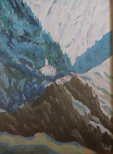 Painting titled "MONTE BIANCO - vedu…" by Carilu', Original Artwork, Oil