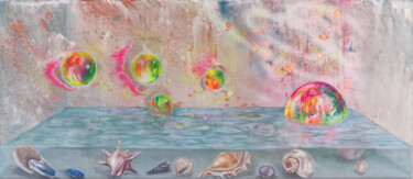 Painting titled "Universe in a Aquar…" by Carina Martins, Original Artwork, Oil