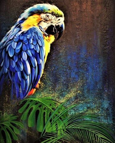 Картина под названием "Pluie tropicale" - Carine Ricard, Подлинное произведение искусства, Акрил