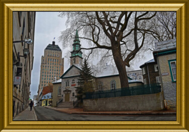 Photography titled "Rue de découverte" by Carl Legault, Original Artwork, Digital Photography Mounted on Wood Stretcher frame