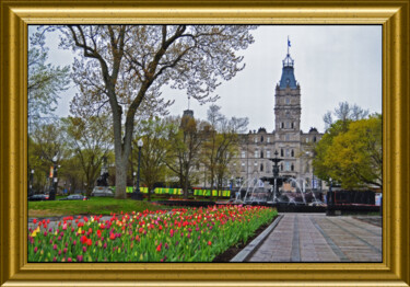 "Parlement de Québec" başlıklı Fotoğraf Carl Legault tarafından, Orijinal sanat, Dijital Fotoğrafçılık Ahşap Sedye çerçevesi…