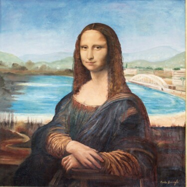 Картина под названием "La Joconde est à Sa…" - Carla Bonnefoi, Подлинное произведение искусства, Масло