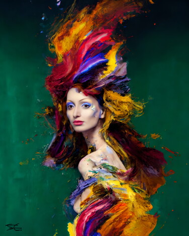 Цифровое искусство под названием "Susannah" - Carla Sá Fernandes, Подлинное произведение искусства, Цифровая живопись