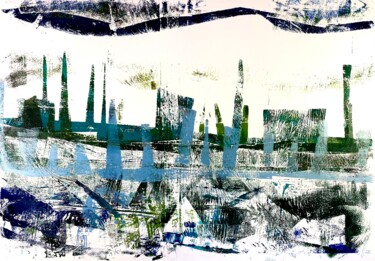 Картина под названием "città resistente" - Carlo Alberto Cozzani, Подлинное произведение искусства, Акрил