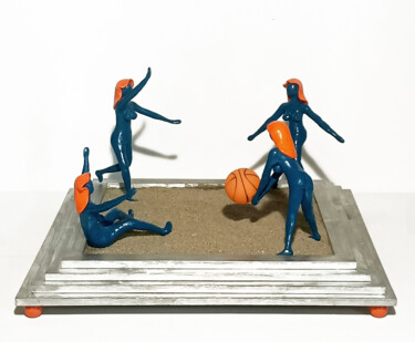 Sculpture titled "On the Beach" by Carlo Alberto Pacifici, Original Artwork, Polymer clay