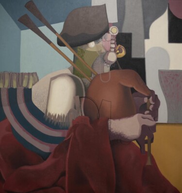 Peinture intitulée "Bagpiper" par Carlos Blanco Artero, Œuvre d'art originale, Huile