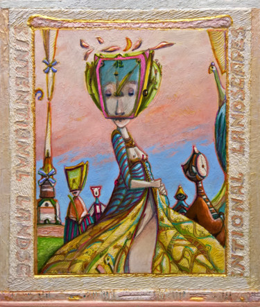 Pittura intitolato "INTENTIONAL LANDSCA…" da Carlo Salomoni, Opera d'arte originale, Acrilico Montato su Pannello di legno