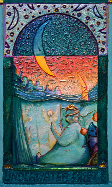 "UNDER WATER FAIRY T…" başlıklı Tablo Carlo Salomoni tarafından, Orijinal sanat, Akrilik Ahşap panel üzerine monte edilmiş