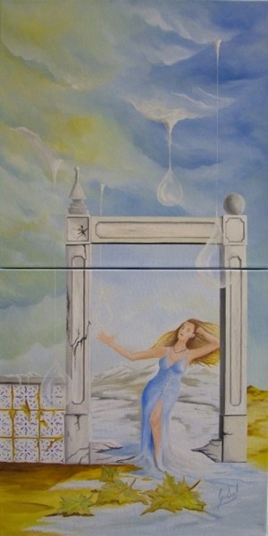 Pintura intitulada "Visões de uma Mulhe…" por Carlos Godinho, Obras de arte originais, Óleo