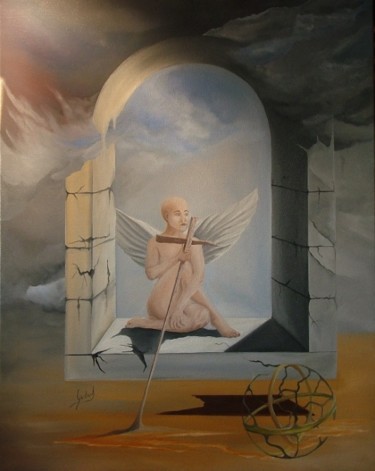 Pintura intitulada "DÁ DEUS ASAS/God gi…" por Carlos Godinho, Obras de arte originais, Óleo