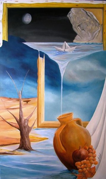 Pintura intitulada "Visões de Uma Bilha…" por Carlos Godinho, Obras de arte originais, Óleo