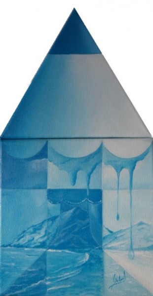 Pintura intitulada "Visões de Um Azul:…" por Carlos Godinho, Obras de arte originais, Óleo
