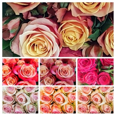 Fotografie getiteld "Roses (collage-0108…" door Carlos Vieira, Origineel Kunstwerk, Niet gemanipuleerde fotografie