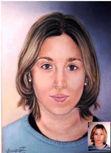 Peinture intitulée "Retrato de Elisa" par Carmen G. Junyent, Œuvre d'art originale, Huile