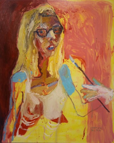 Pintura intitulada "La puñalada" por Carmen Selma, Obras de arte originais, Óleo
