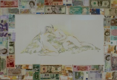 Pintura intitulada "Die Basis der Liebe" por Carmen Wagner, Obras de arte originais, Aquarela Montado em Cartão
