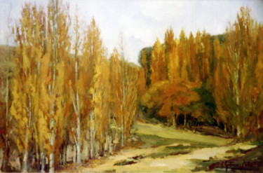 Painting titled "V85 Paisaje de Otoñ…" by Carmen Gutierrez Cueto, Original Artwork, Oil