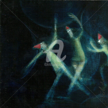 Painting titled "jongleurs" by Carole Gaia, Original Artwork