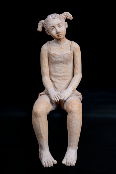 Скульптура под названием "Amélie" - Carole Lanfranchi, Подлинное произведение искусства, Глина