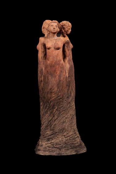 Skulptur mit dem Titel "Les 3 Grâces" von Carole Lanfranchi, Original-Kunstwerk, Keramik