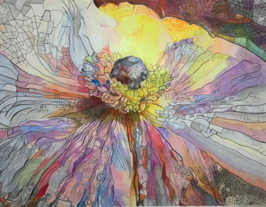 Disegno intitolato "Fantacy Flower 2" da Carole Mcalpine, Opera d'arte originale, Matita