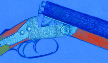 Digital Arts titled "old gun" by Carolina Vigna, Original Artwork, Pencil