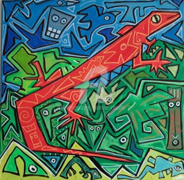 Painting titled "Décalé!" by Caroline Cavalier, Original Artwork