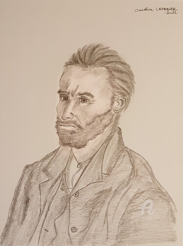 Tekening getiteld "Portrait Vincent Va…" door Caroline Lefebvre, Origineel Kunstwerk, Grafiet