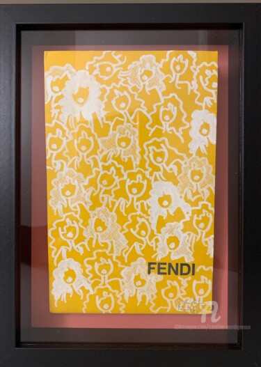 Peinture intitulée "Fendi … à la folie !" par Caroline Montigneaux, Œuvre d'art originale, Acrylique Monté sur Carton