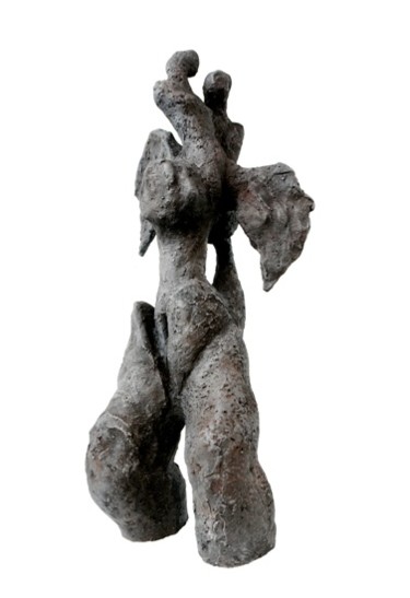 Sculpture titled "Le diable au corps" by Caroline Chopin, Original Artwork, Terra cotta