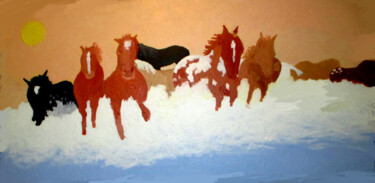 Pittura intitolato "Splash2" da Carolyn   A. Debnam, Opera d'arte originale, Acrilico Montato su Telaio per barella in legno