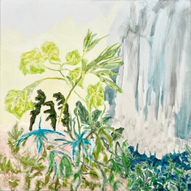 제목이 "Fôret 2"인 미술작품 Carolyn Sittig로, 원작, 아크릴 나무 들것 프레임에 장착됨